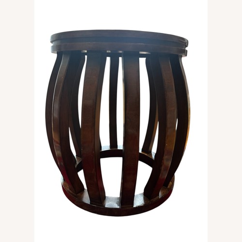 Used Set of Two Vintage Wooden Drum Sidetables  for sale on AptDeco