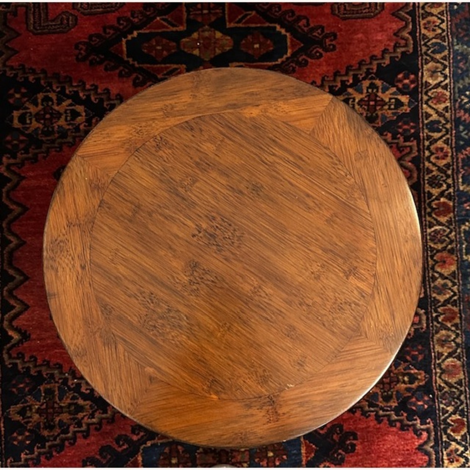 Set of Two Vintage Wooden Drum Sidetables - image-6