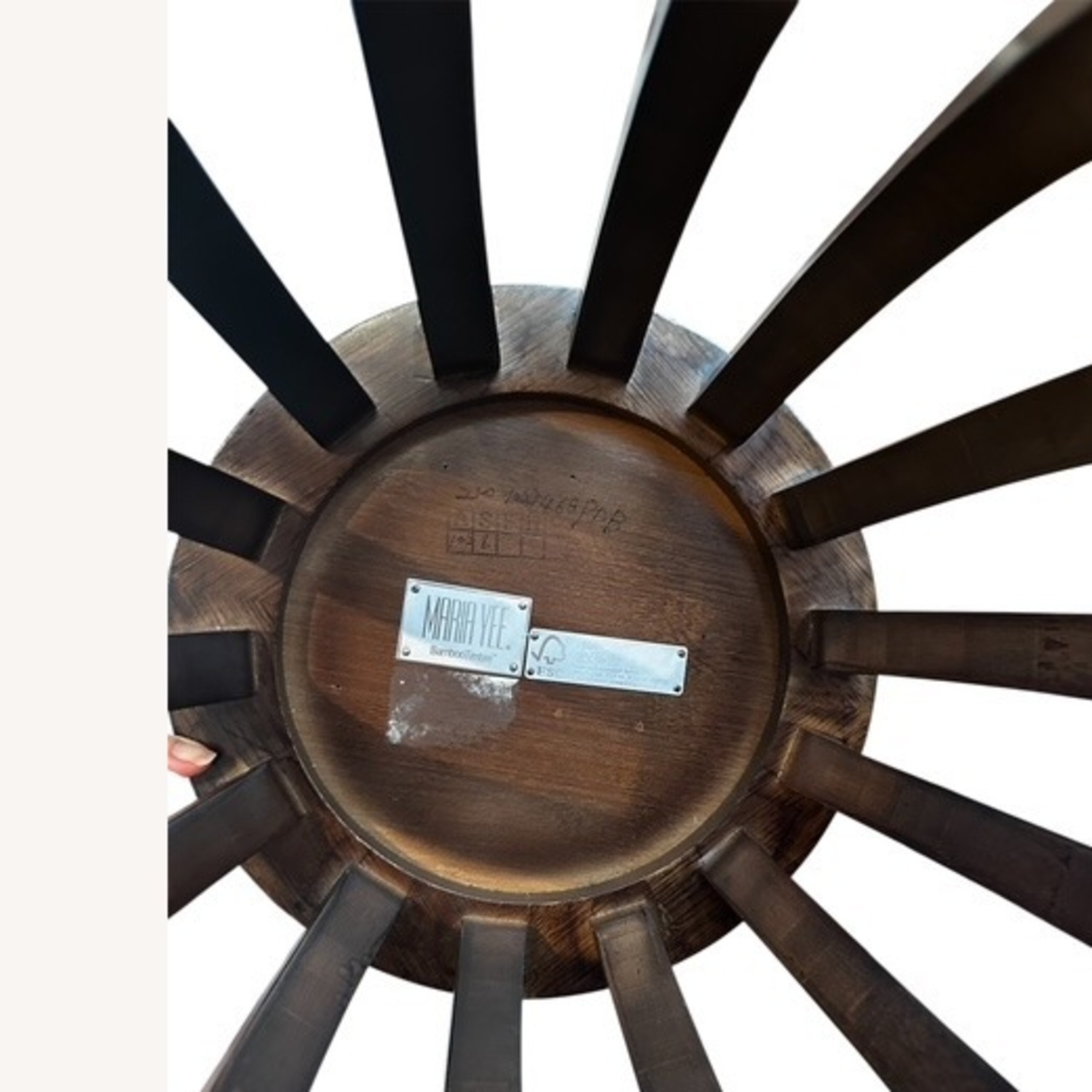 Set of Two Vintage Wooden Drum Sidetables - image-8