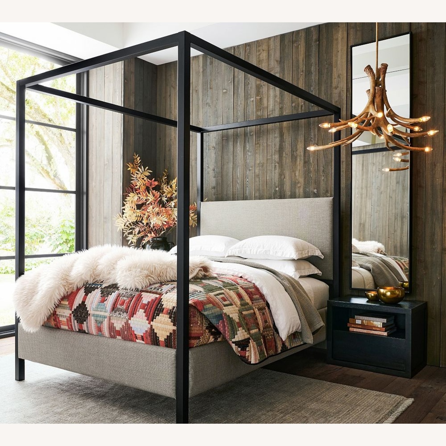 Pottery Barn Atwell Metal Canopy Bed  - image-4