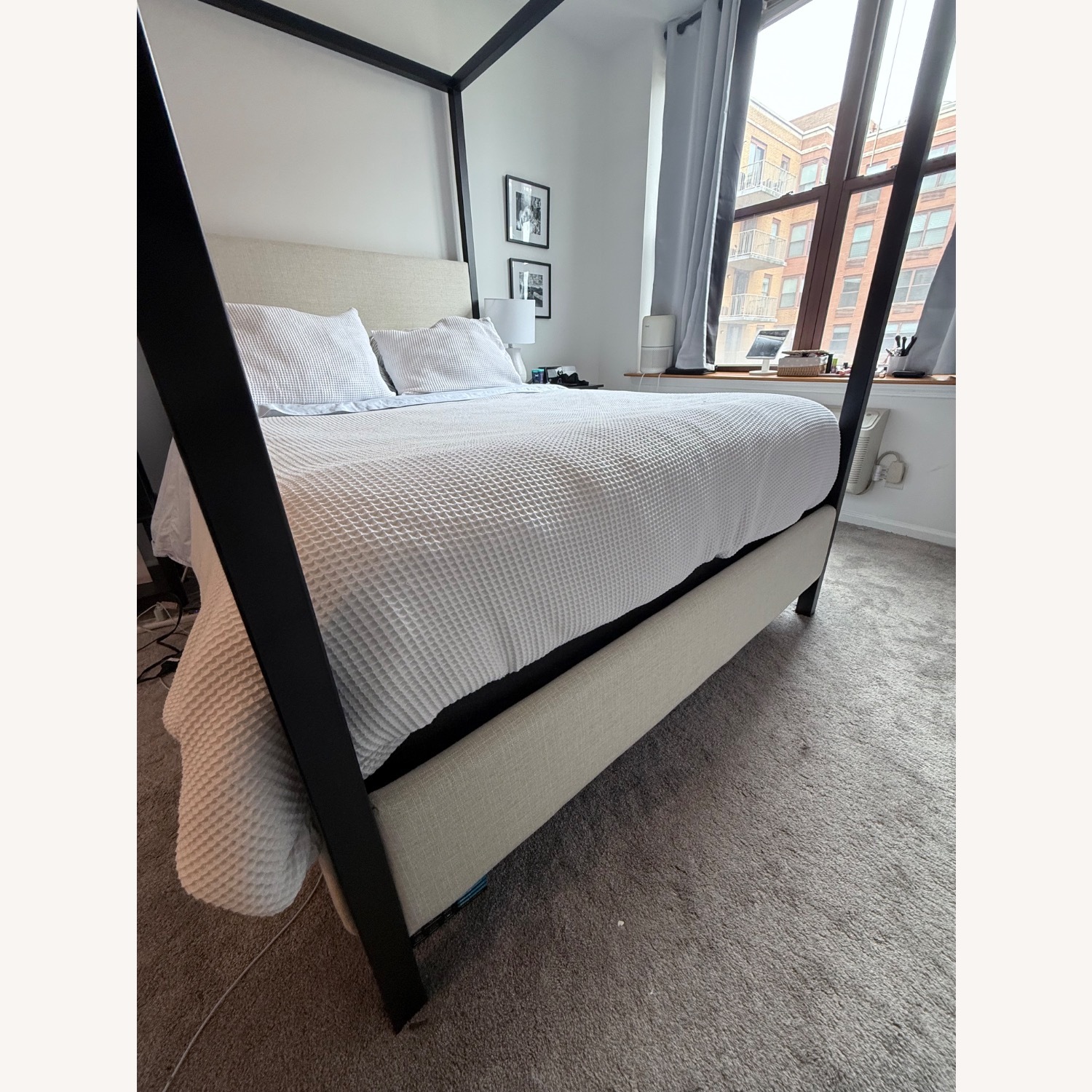 Pottery Barn Atwell Metal Canopy Bed  - image-1