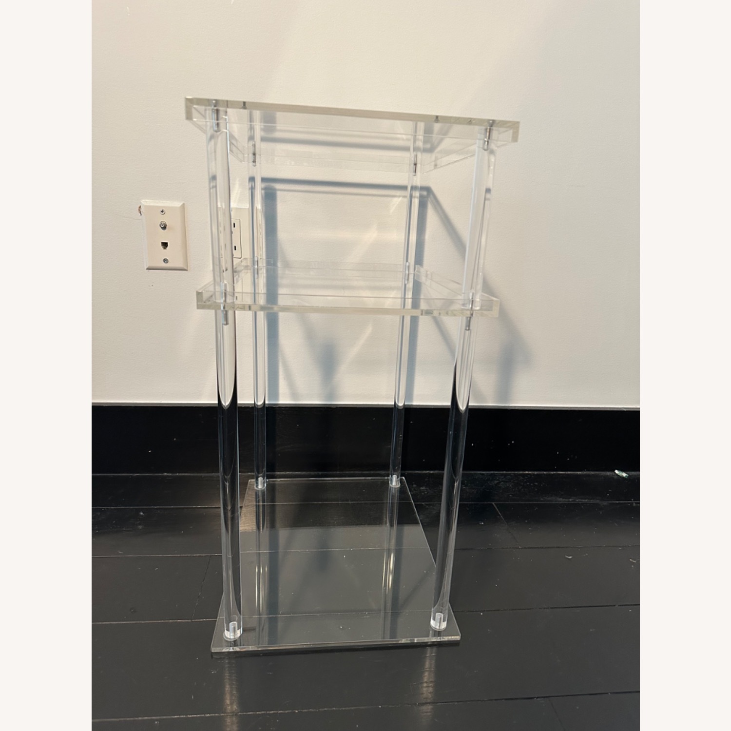 IKEA Acrylic Two Shelf Side Table - image-1
