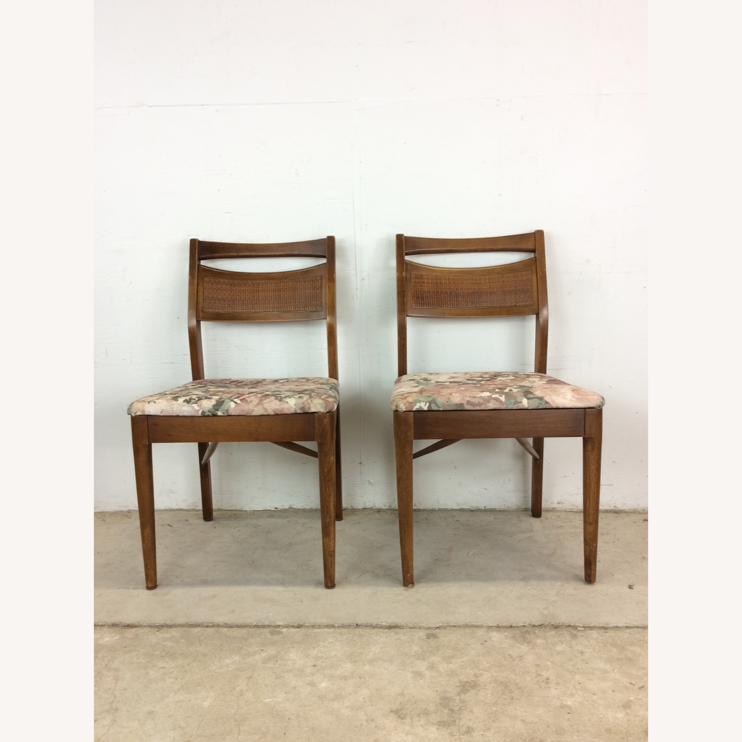 Set of 5 Mid Century Dining Chairs with Caned Back - image-14