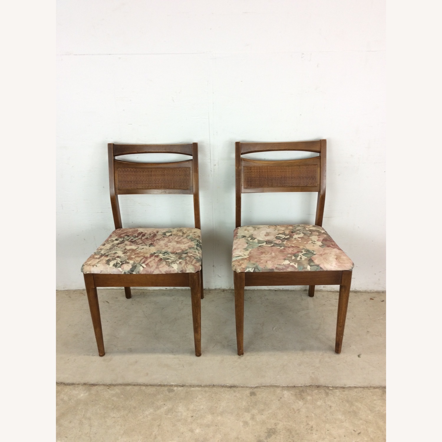 Set of 5 Mid Century Dining Chairs with Caned Back - image-15