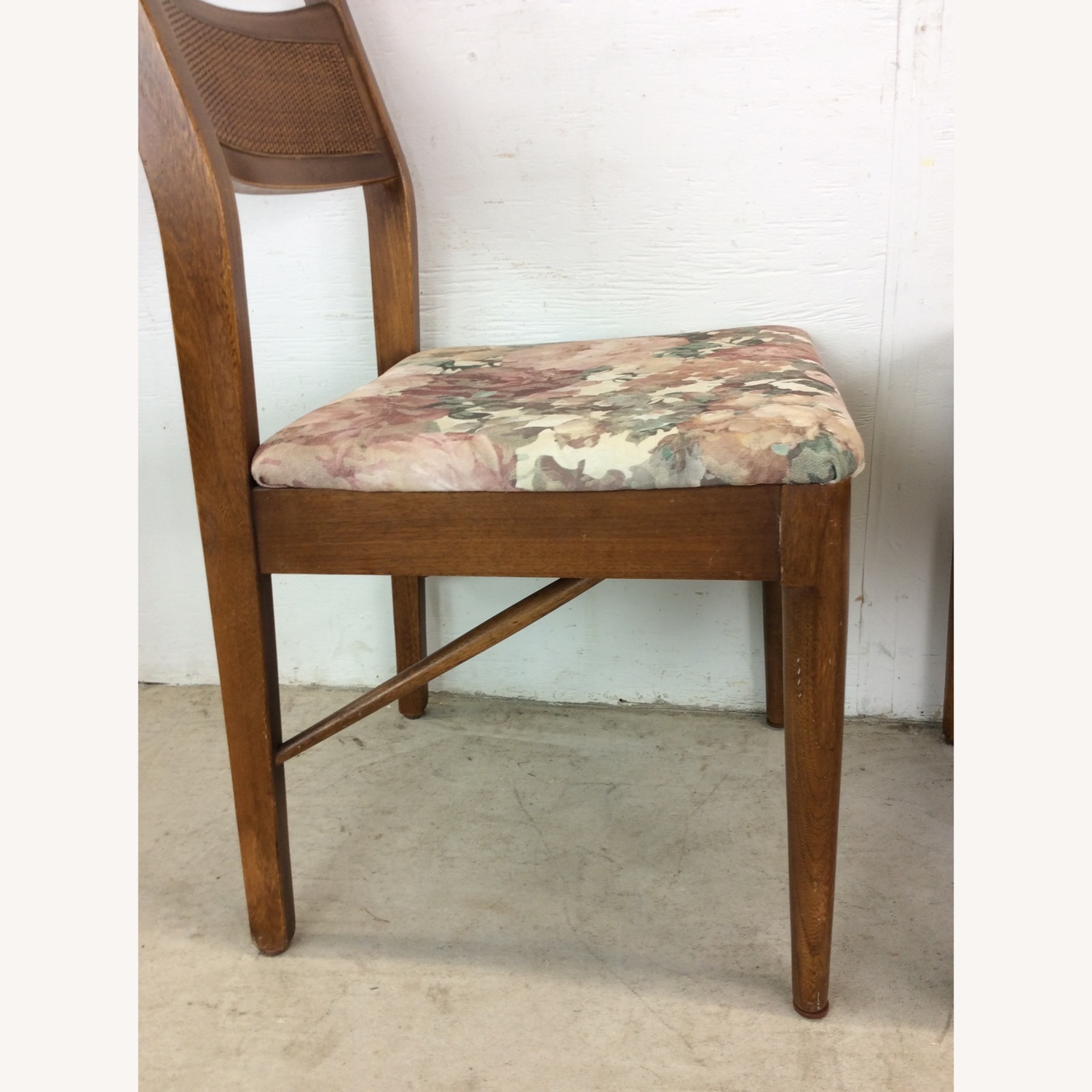 Set of 5 Mid Century Dining Chairs with Caned Back - image-20