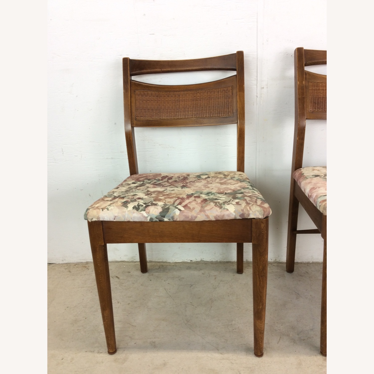 Set of 5 Mid Century Dining Chairs with Caned Back - image-16