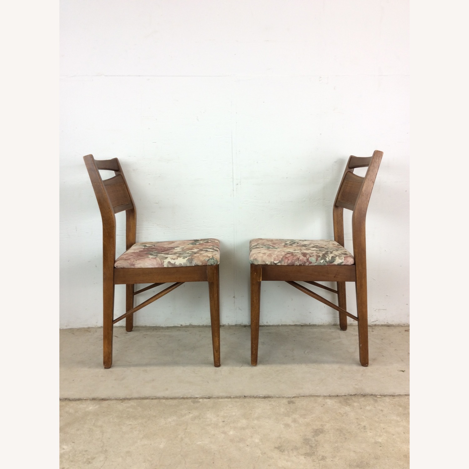 Set of 5 Mid Century Dining Chairs with Caned Back - image-19