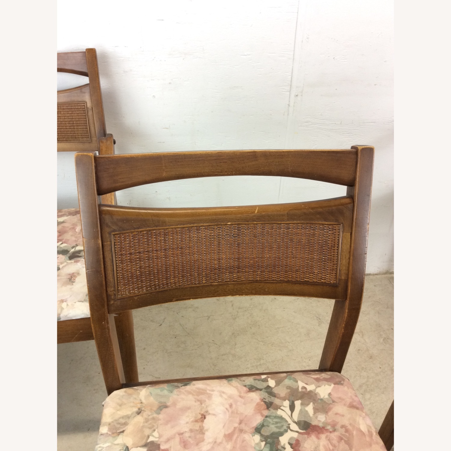 Set of 5 Mid Century Dining Chairs with Caned Back - image-6