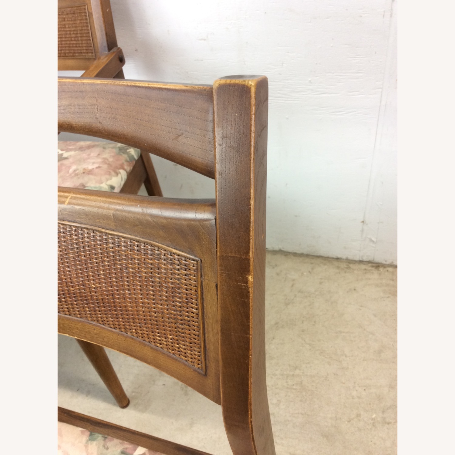 Set of 5 Mid Century Dining Chairs with Caned Back - image-11