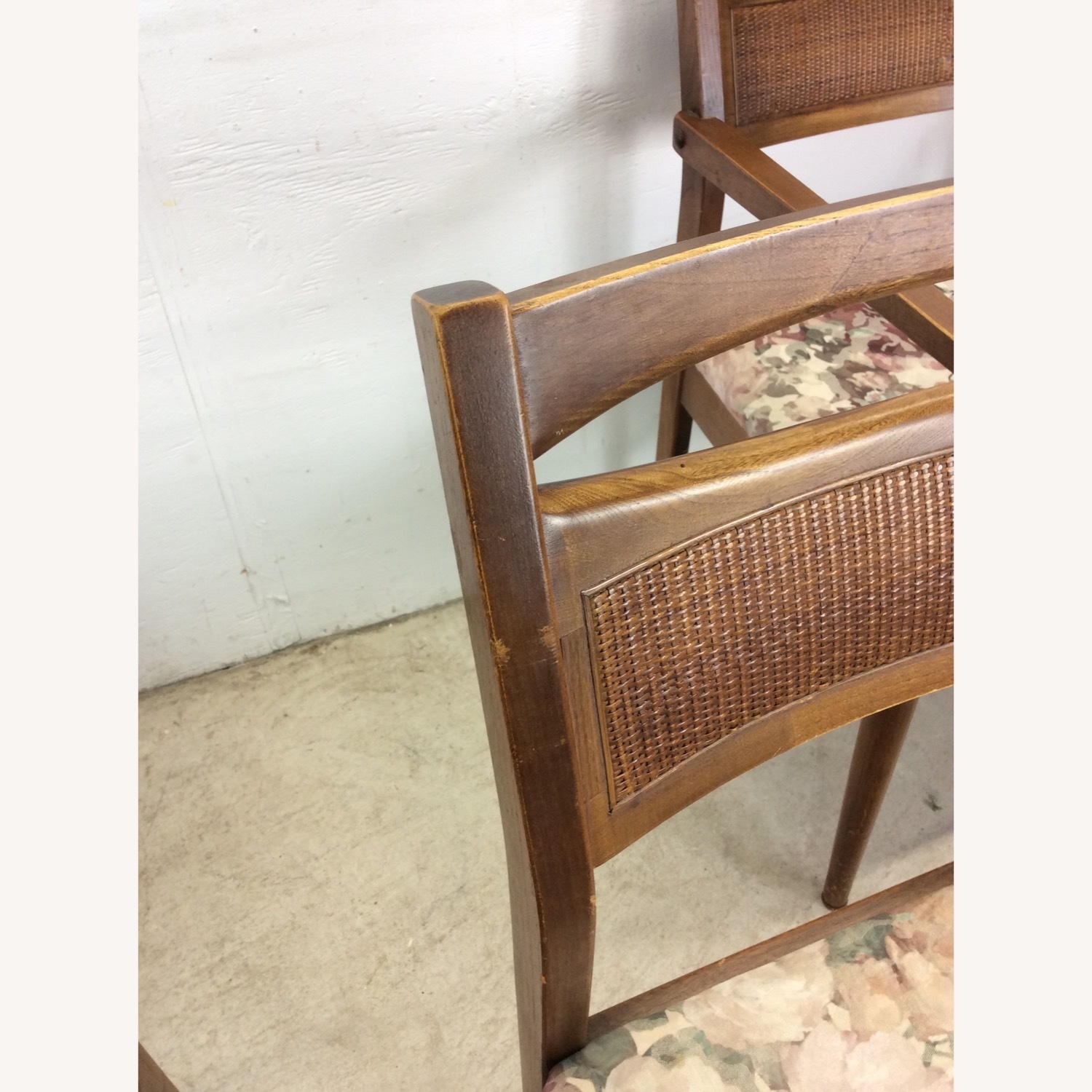 Set of 5 Mid Century Dining Chairs with Caned Back - image-7
