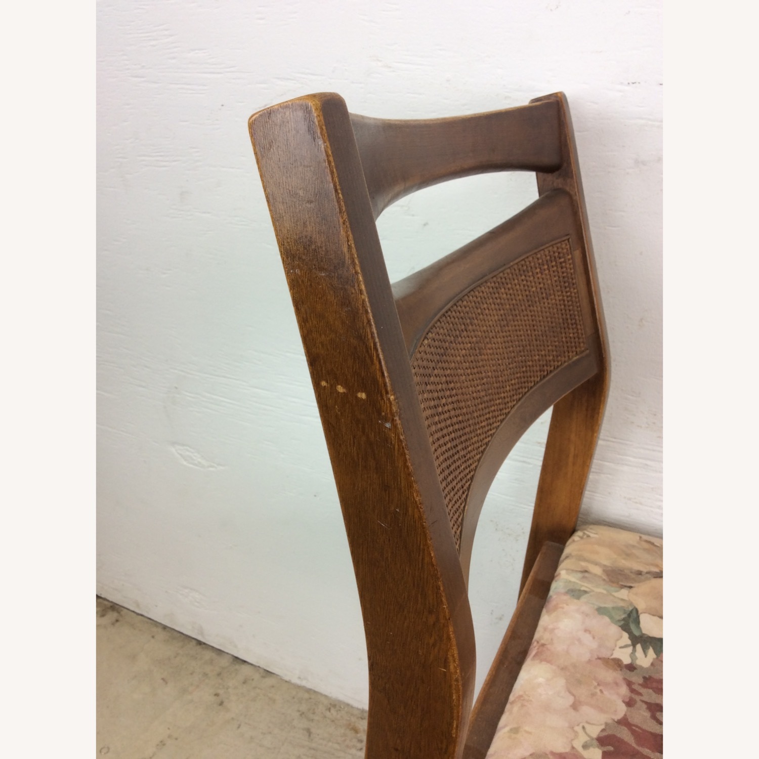 Set of 5 Mid Century Dining Chairs with Caned Back - image-22