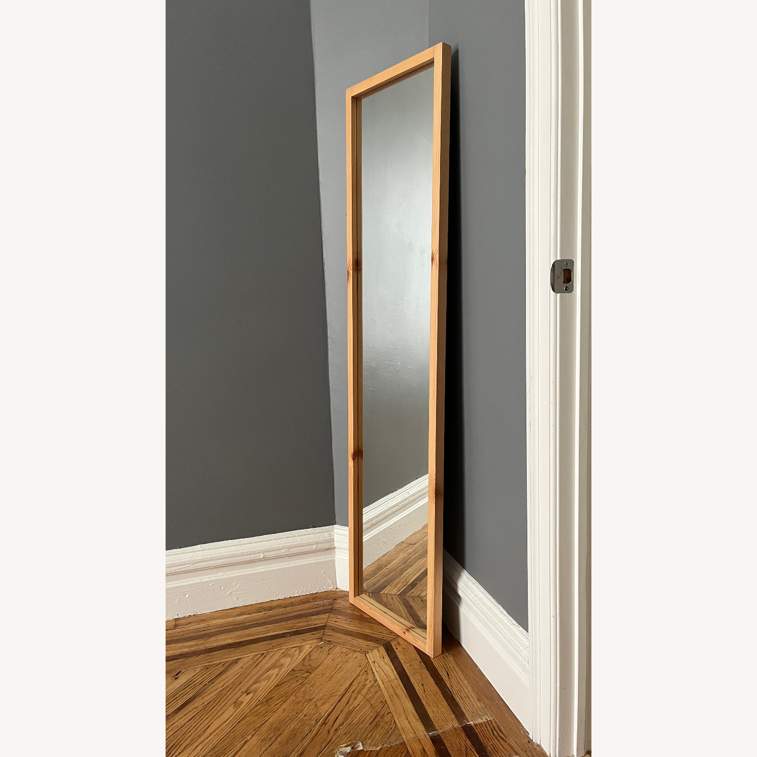 Muji Wood Frame Wall Mirror - image-3