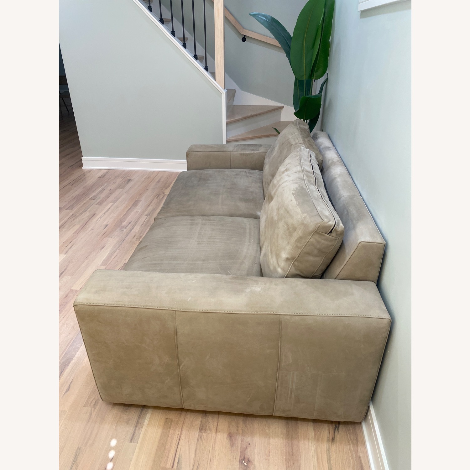 Kipton Wide Arm Nubuck Sofa - image-3