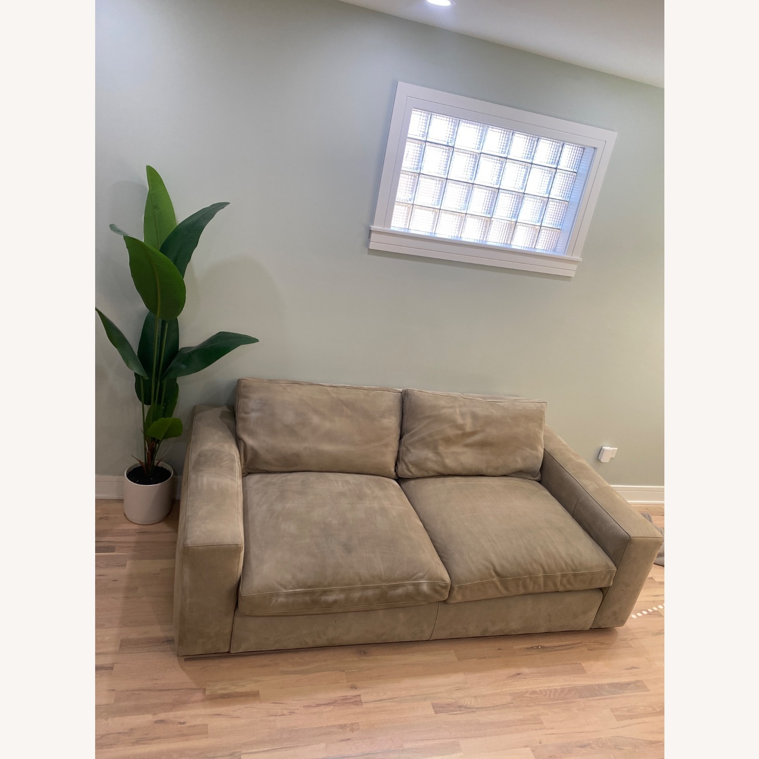 Kipton Wide Arm Nubuck Sofa - image-1