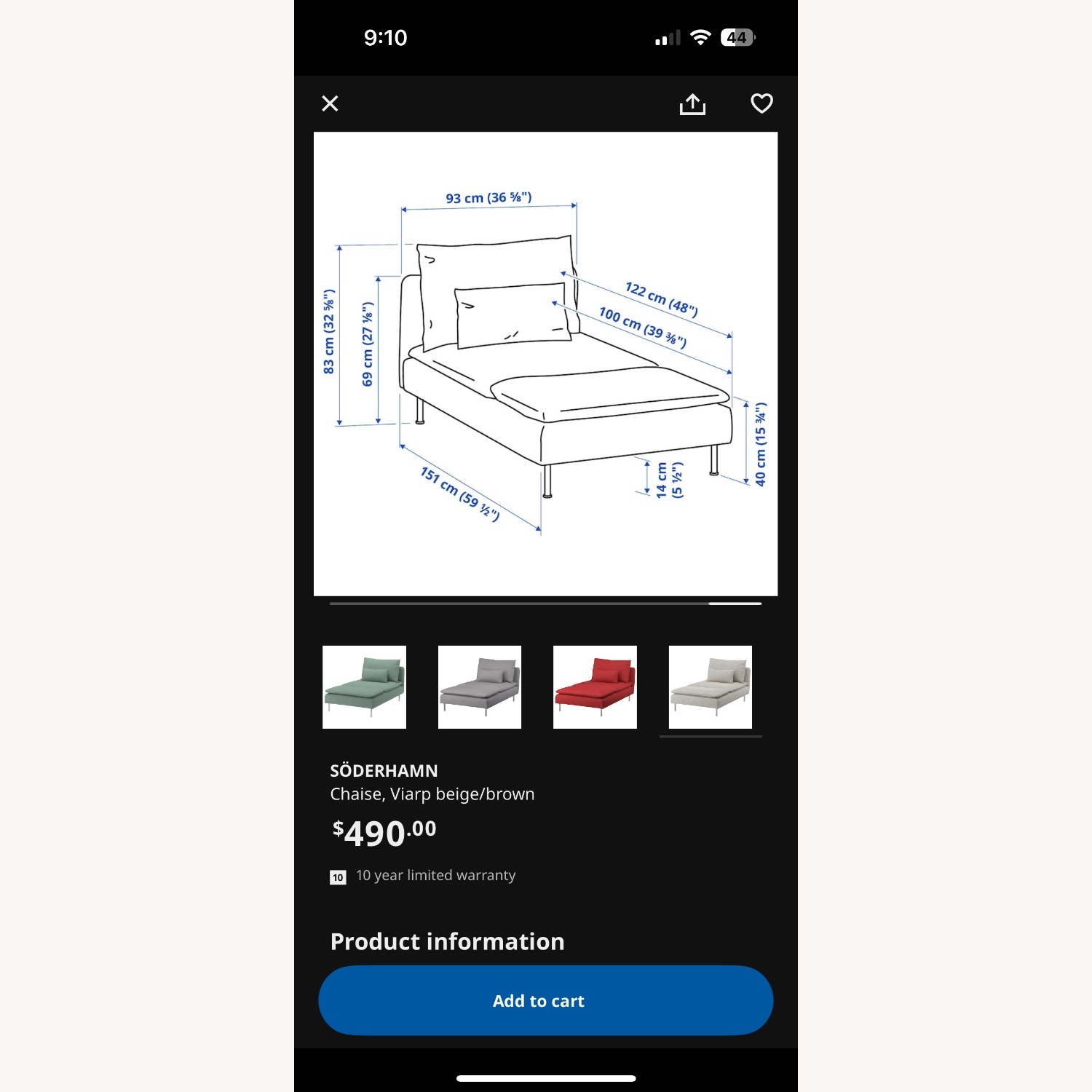 IKEA Soderhamn Sectional Sofa - image-8