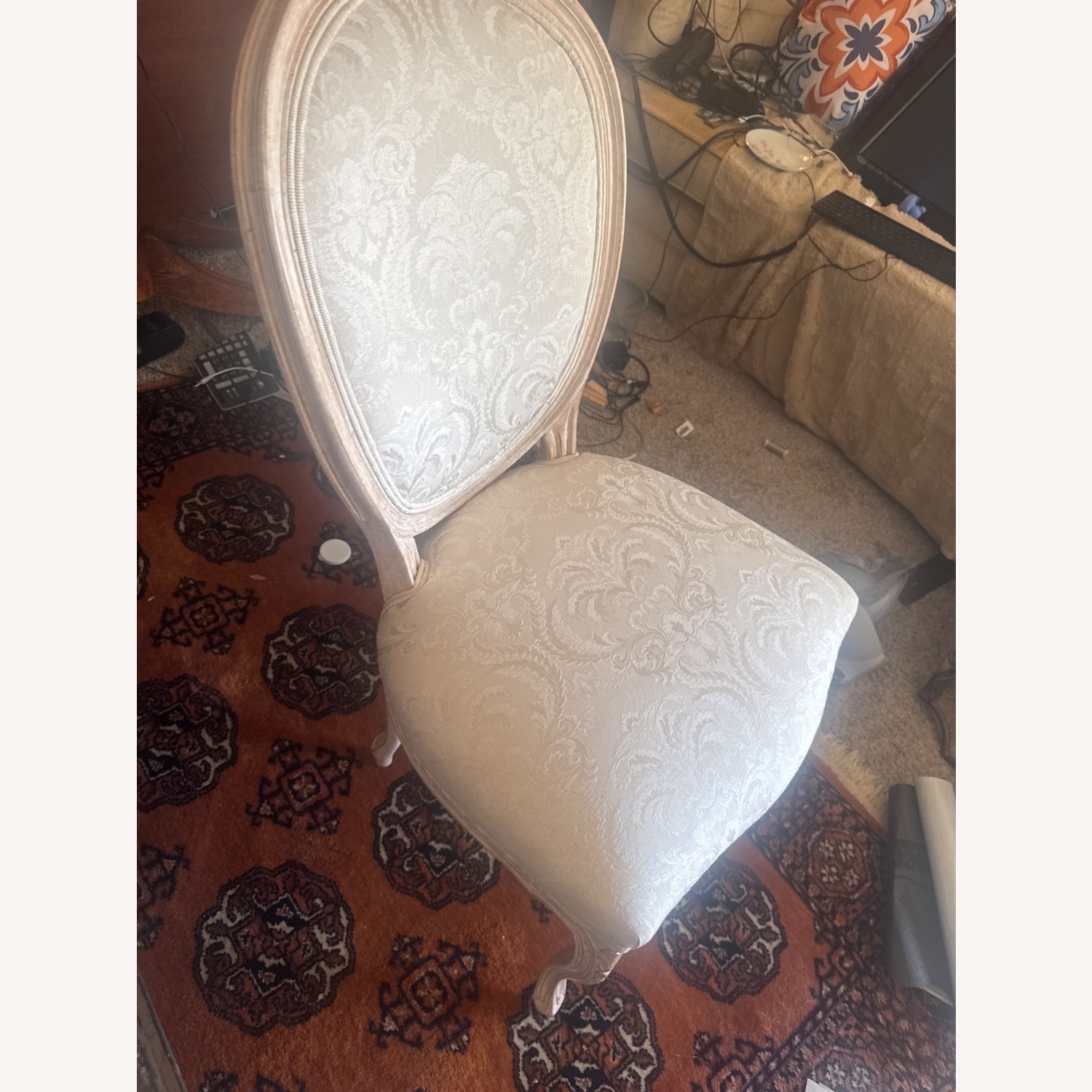 European Style Antique Carved Cameo Side Chair   - image-3