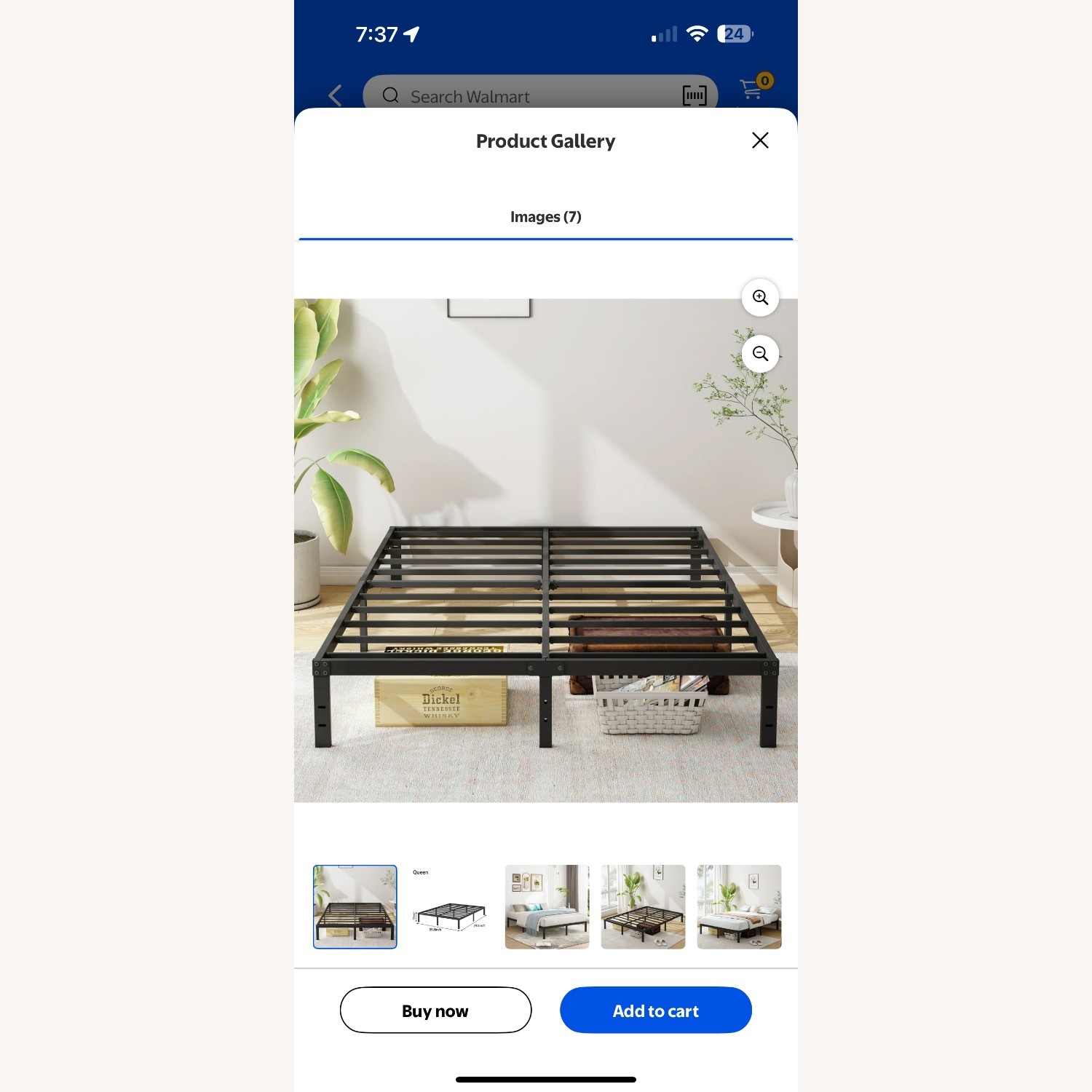 Walmart Grey Queen Size Bed - image-2