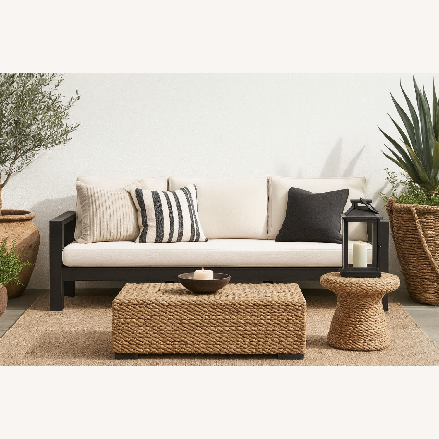 Pottery Barn Malibu Grand Sofa Rain Cushions - image-0