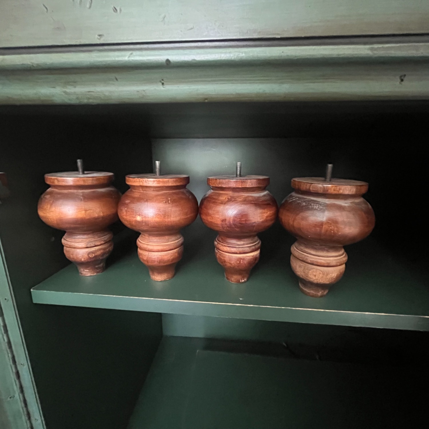 Solid Wood Green Console Armoire - image-8