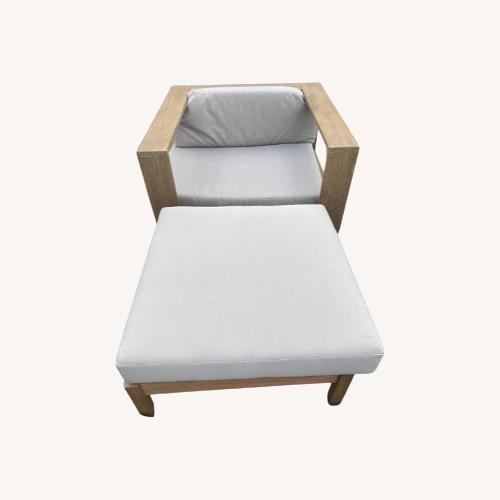 Used West Elm Telluride Chair and Ottoman for sale on AptDeco