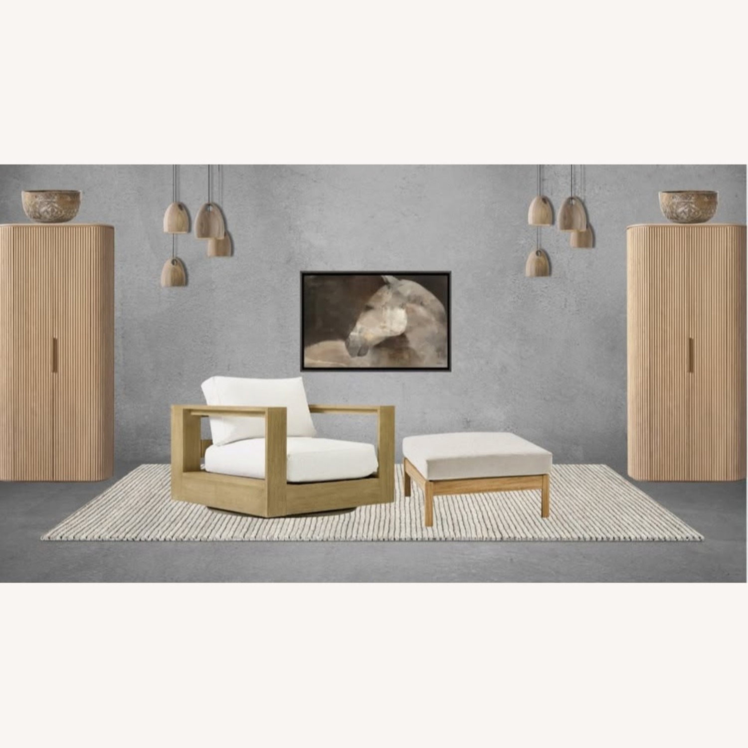 West Elm Telluride Chair and Ottoman - image-7