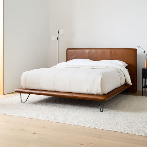 Used Vegan Leather Queen Bed  for sale on AptDeco