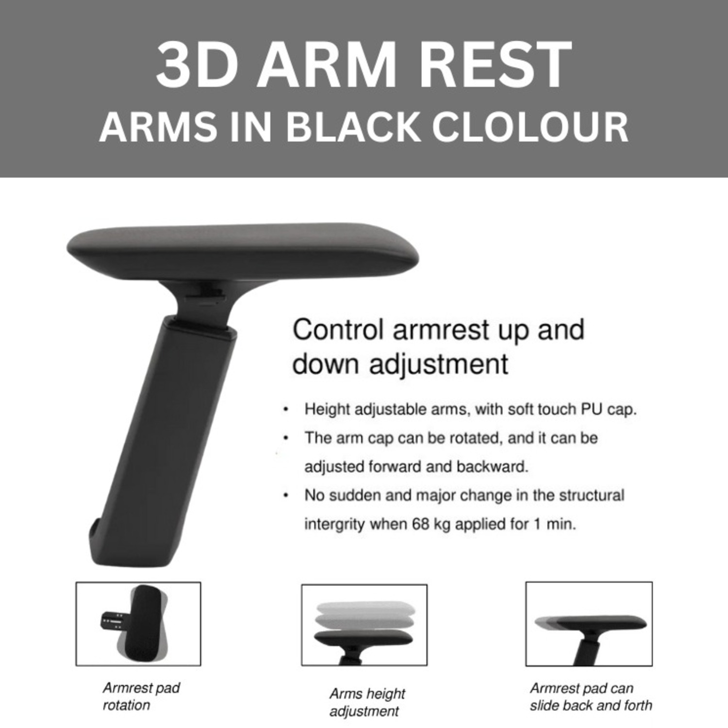  Ergonomic Office Chair Lumbar, Mesh Back + Head - image-9