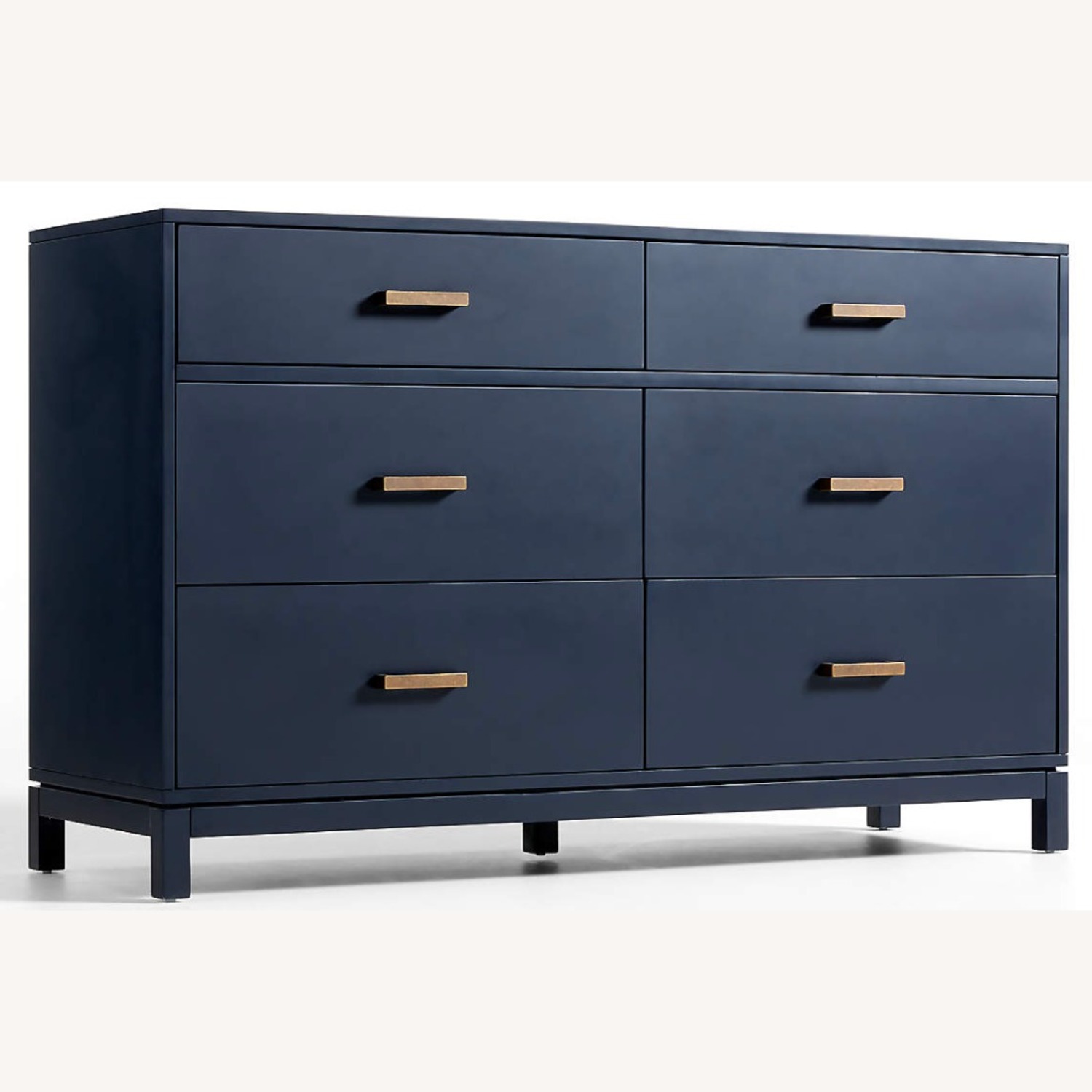 Crate & Kids Parke 6 Drawer Navy Blue Wood Dresser - image-1