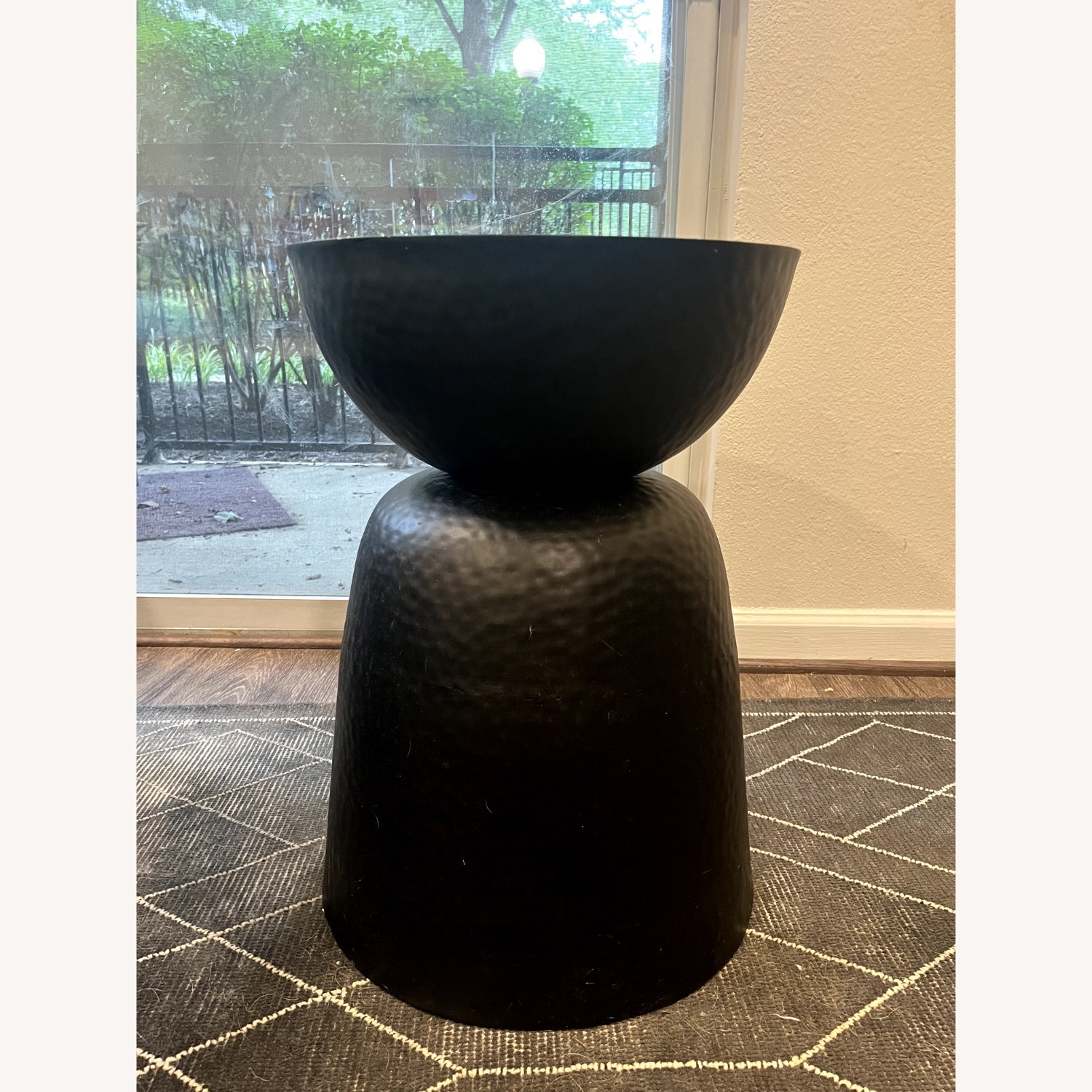 Crate & Barrel Metal Round Accent Table - image-1