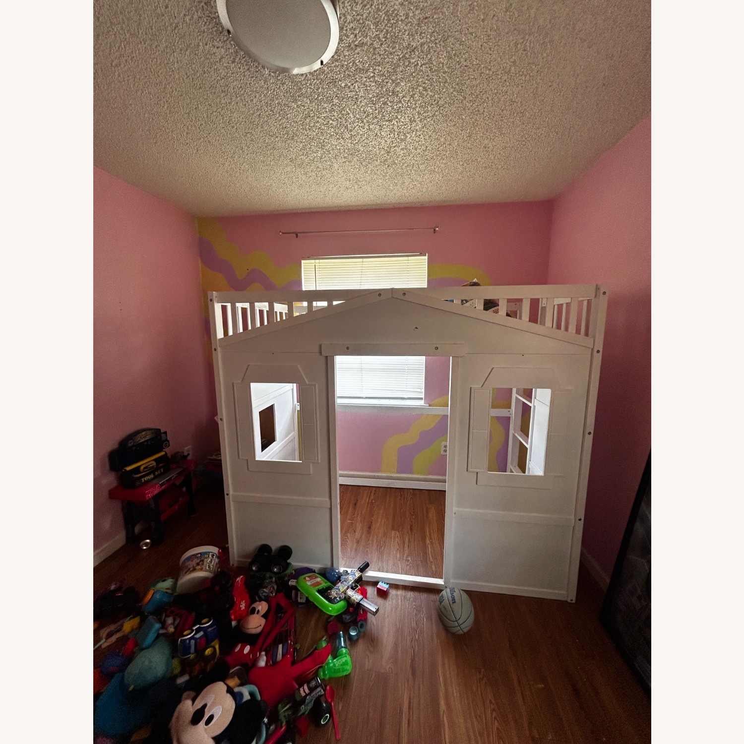 Twin Size Kid Wood Loft Frame - image-1