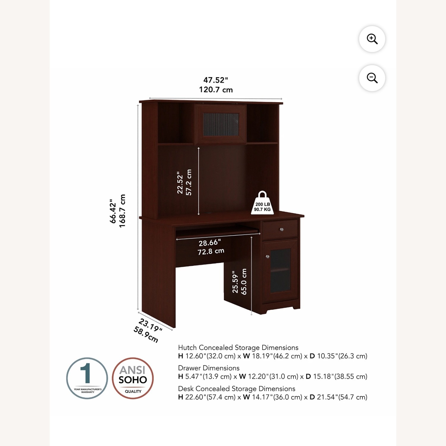 Desk with Hutch & Storage  - image-2