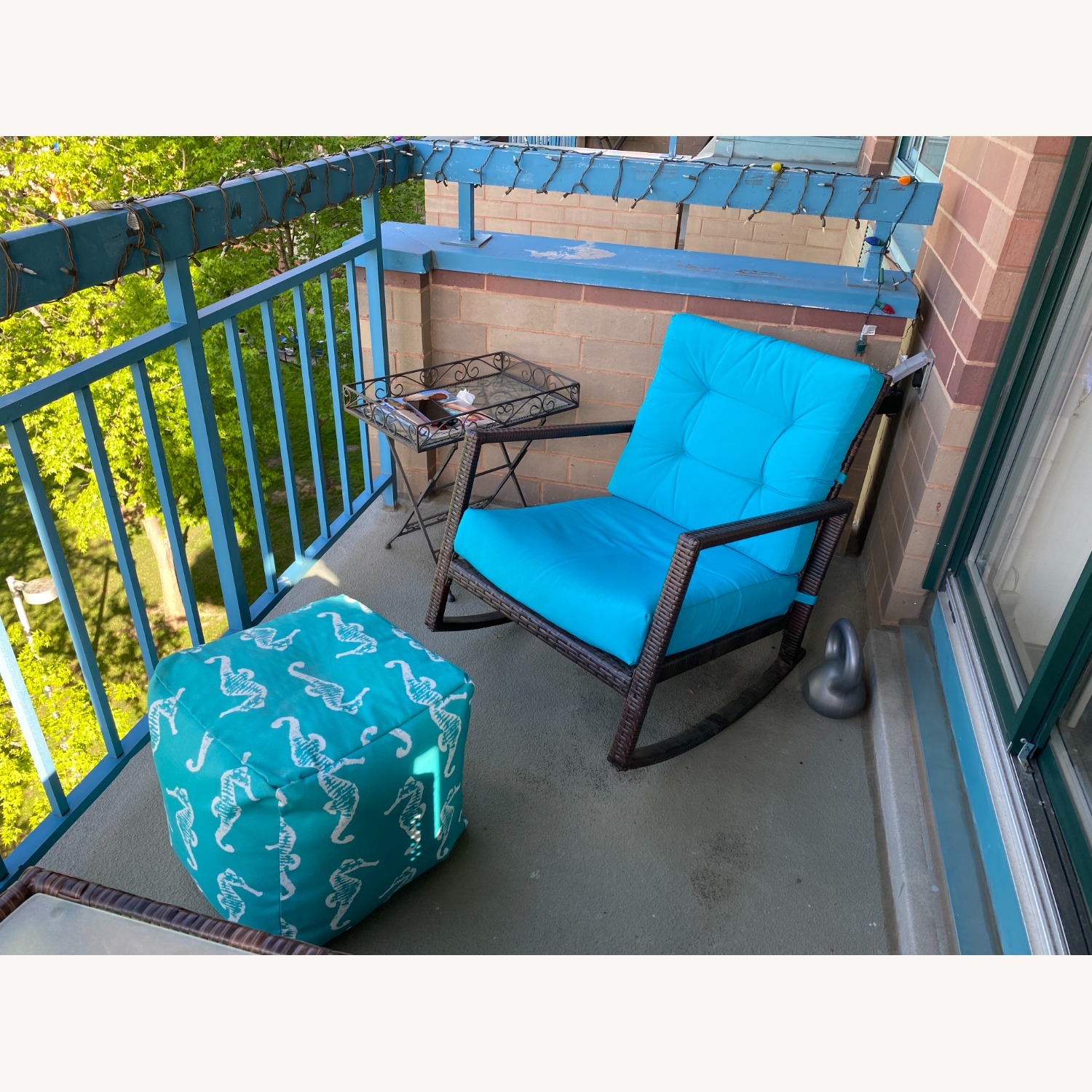 All-Weather Wicker Rocker Extra Thick Cushions - image-2