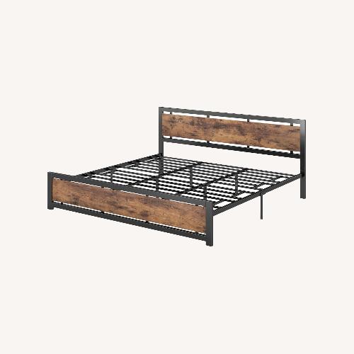 Used Vintage Brown Jacarla Metal Platform Bed  for sale on AptDeco