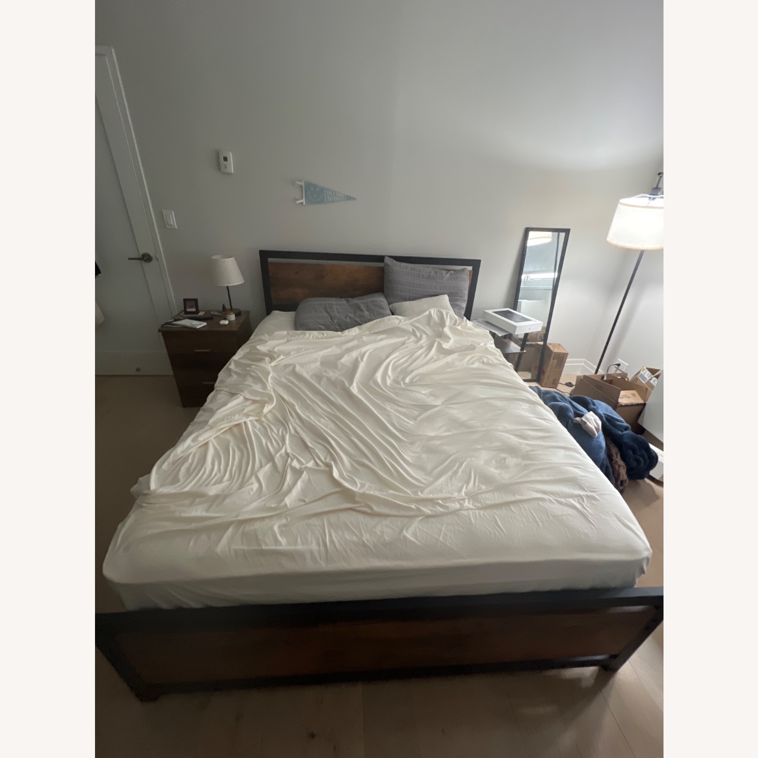 Vintage Brown Jacarla Metal Platform Bed  - image-1