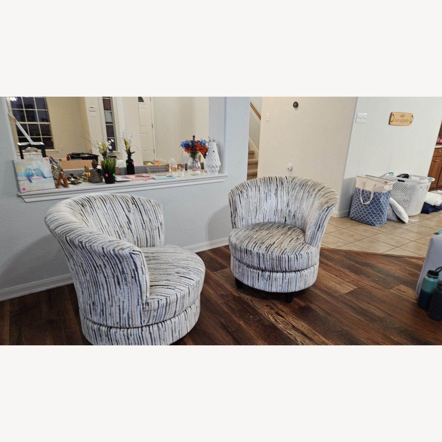 Apollo Multicolor Swivel Accent Arm Chair - image-1