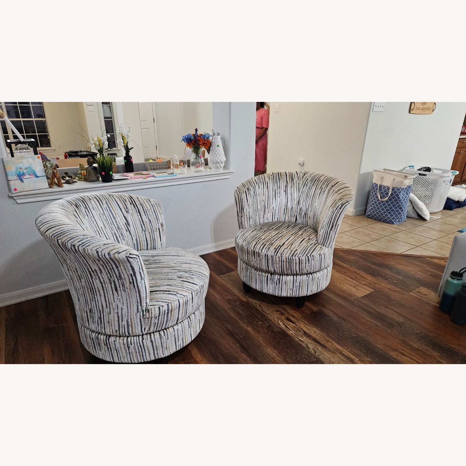 Apollo Multicolor Swivel Accent Arm Chair - image-5