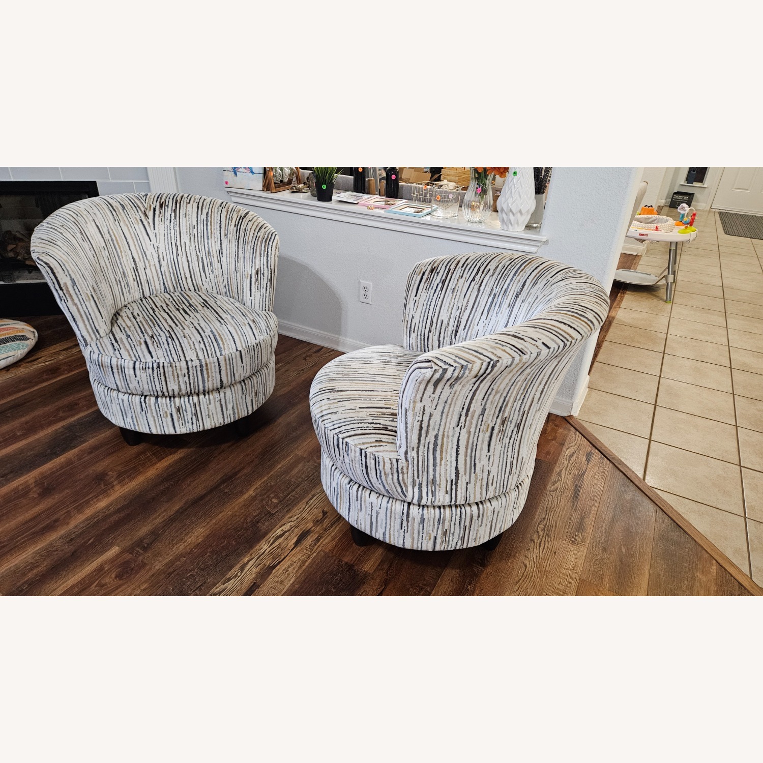 Apollo Multicolor Swivel Accent Arm Chair - image-3