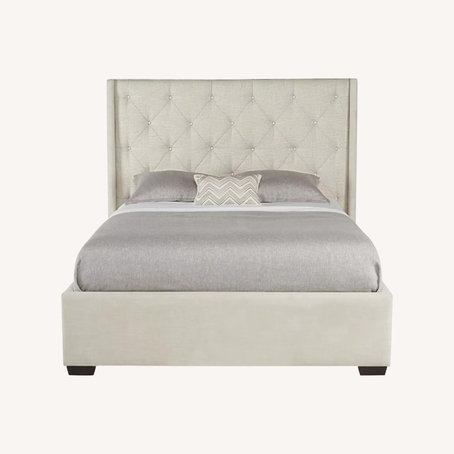 Alison Oatmeal 3 Pc King Upholstered Bed - image-0