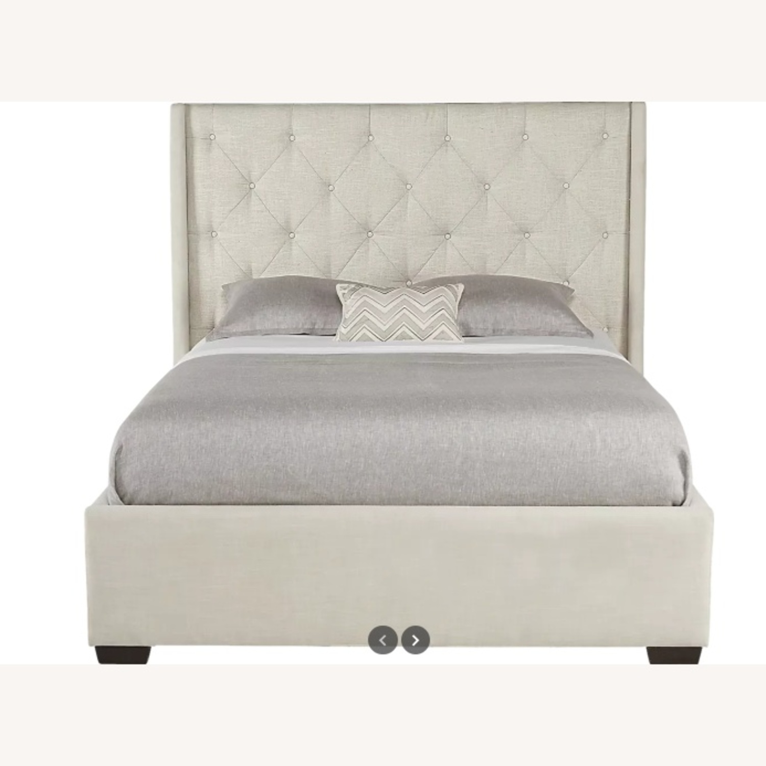 Alison Oatmeal 3 Pc King Upholstered Bed - image-4
