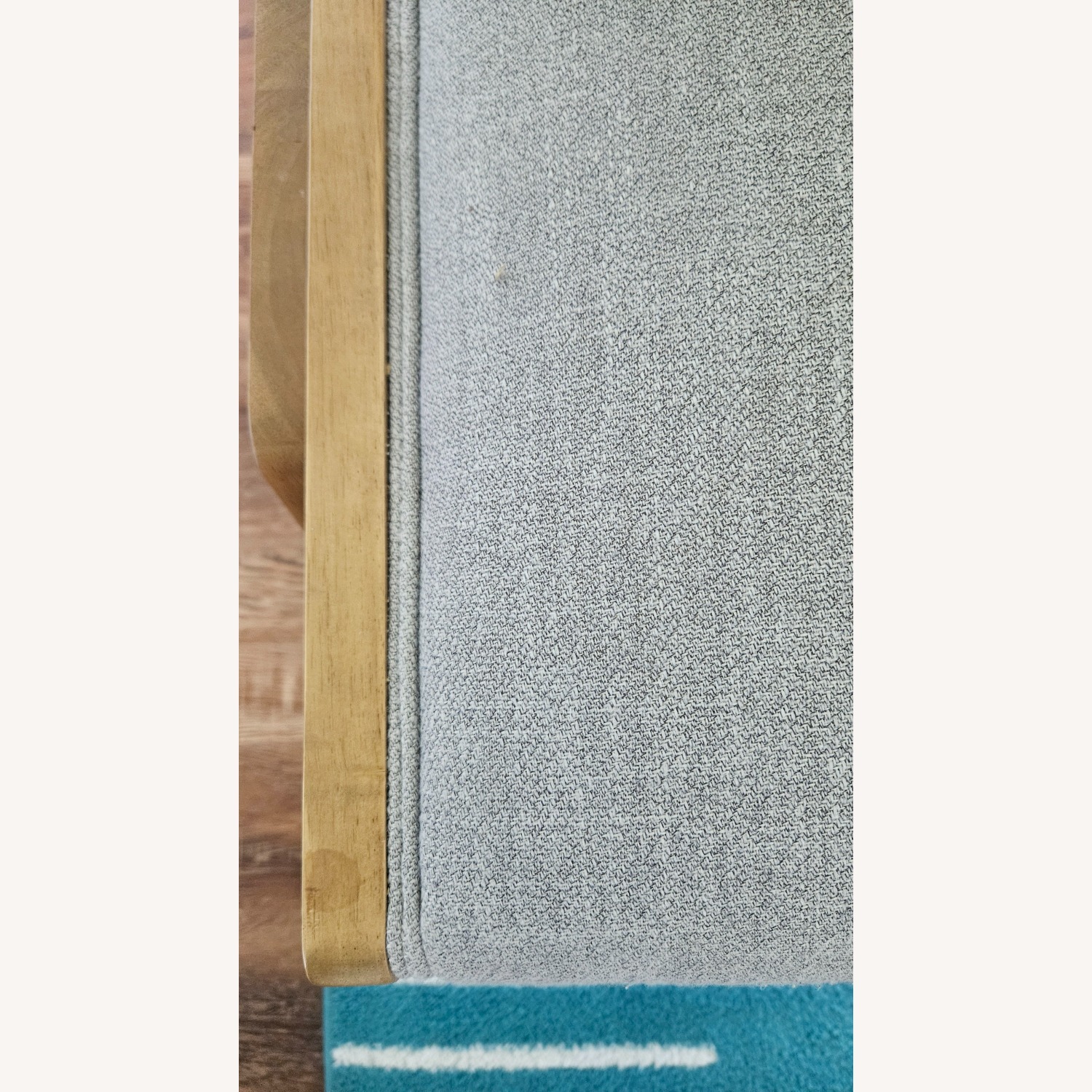 Upholstered Dining Chairs Wood Legs Linen Padded - image-2