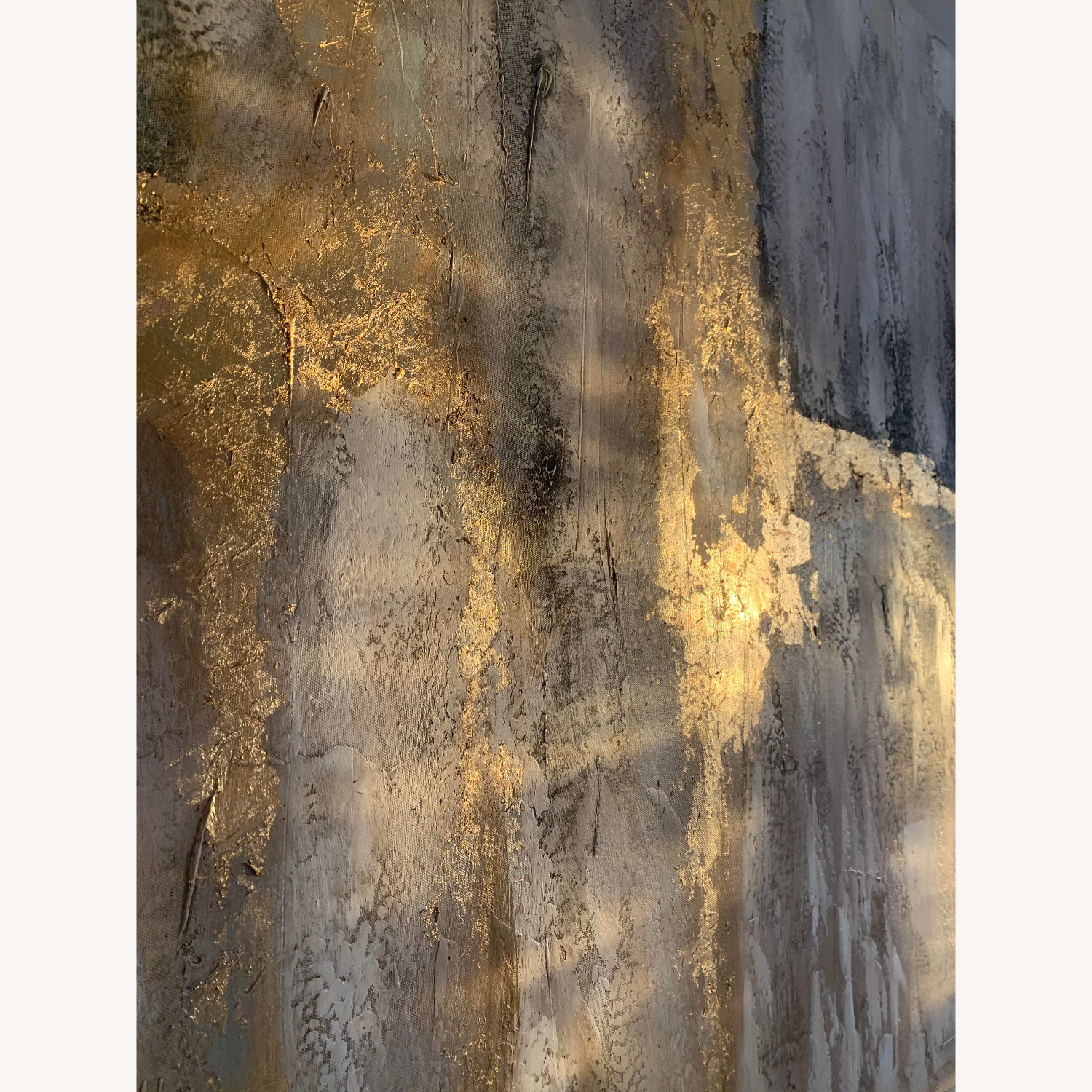 Pier 1 Imports Painting Gold Tan White - image-2