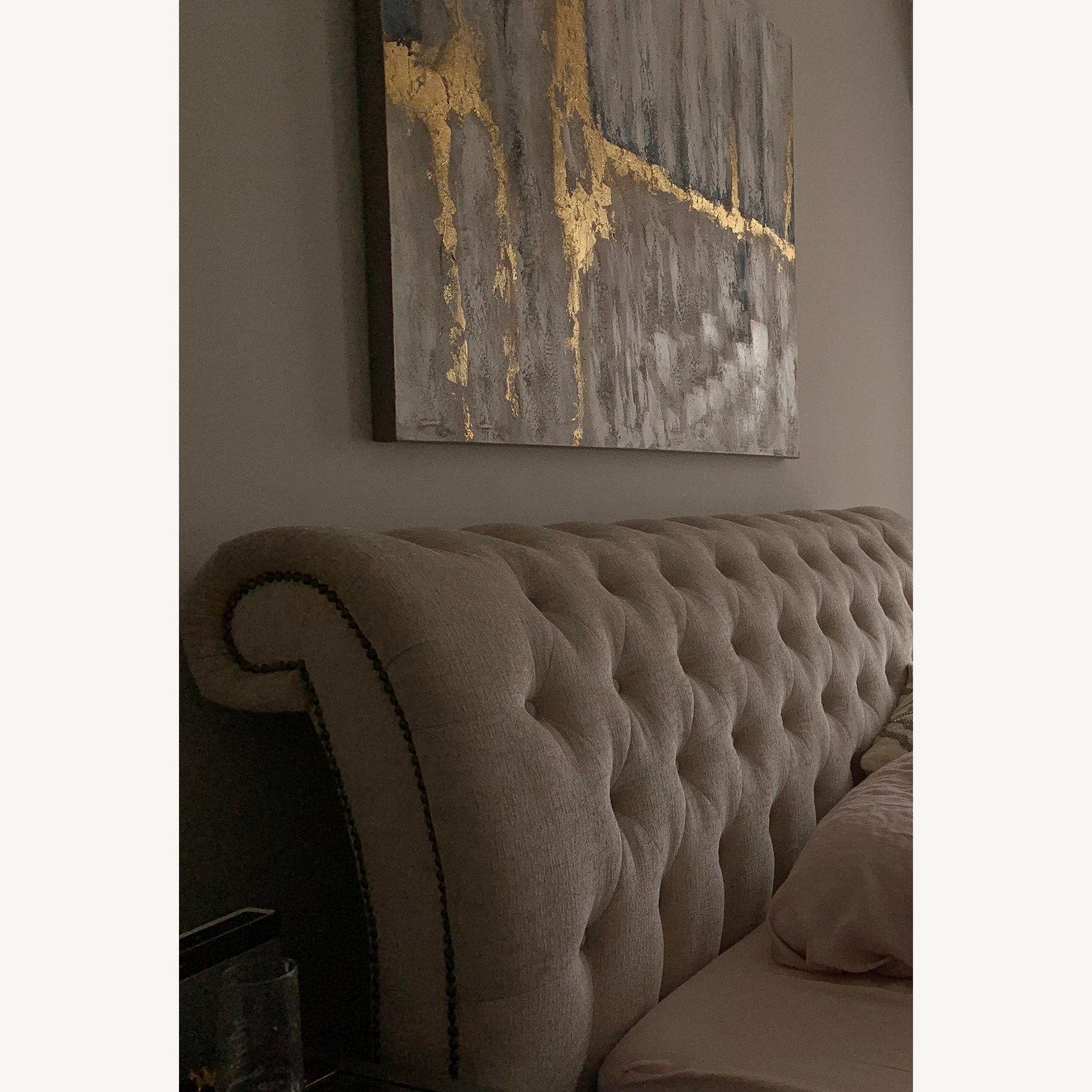 Pier 1 Imports Painting Gold Tan White - image-4