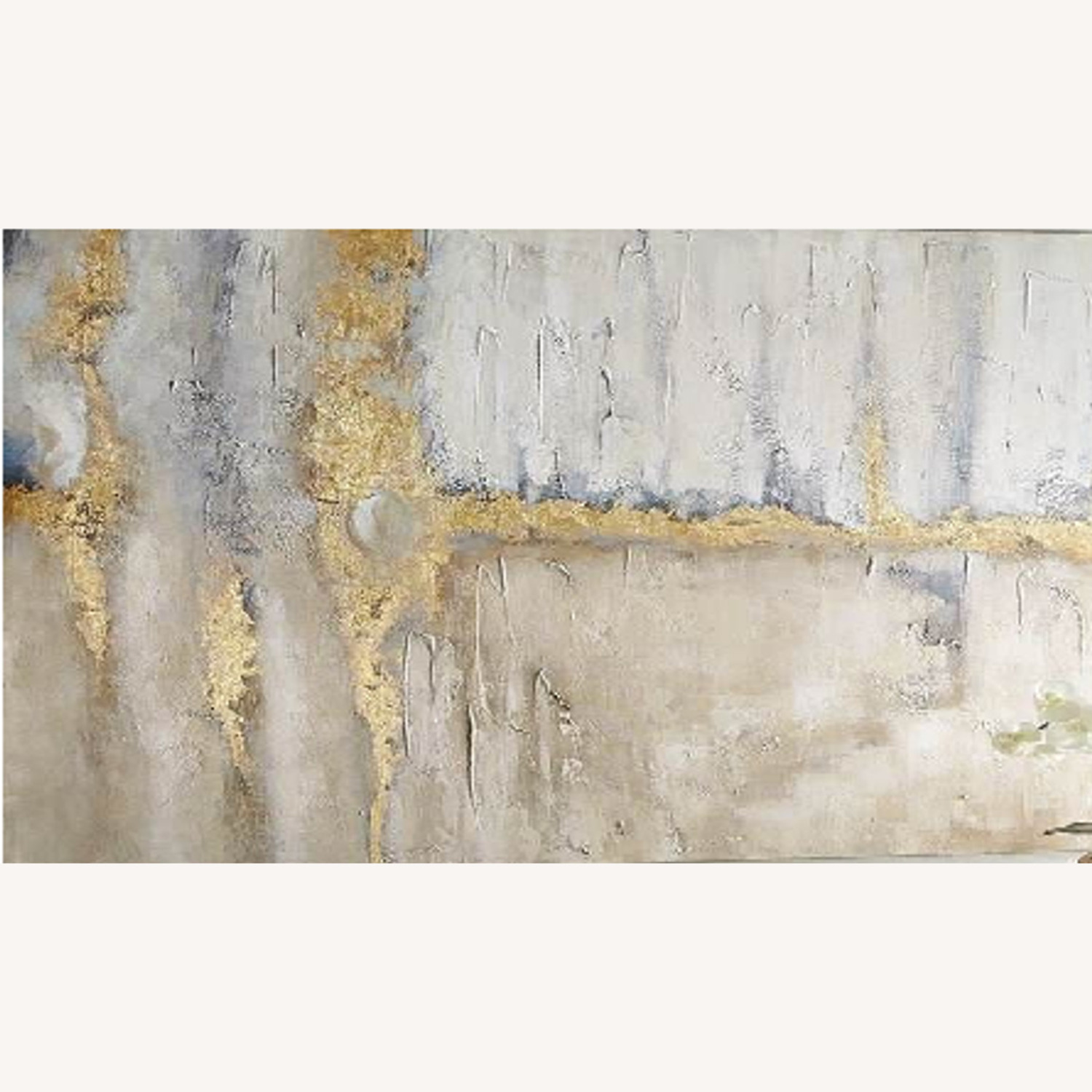 Pier 1 Imports Painting Gold Tan White - image-3