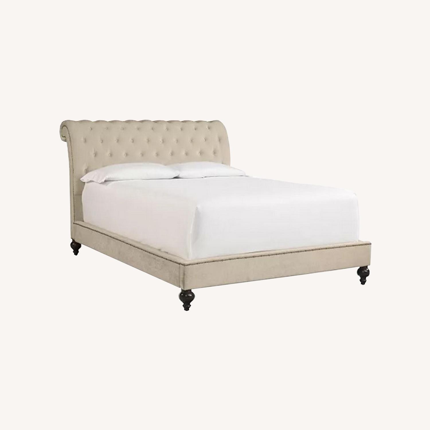 Victoria Upholstered Queen Bed Frame - image-0