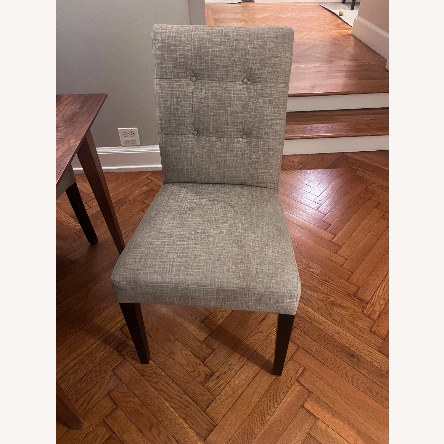 Crate & Barrel Upholstered Dining Chairs - image-1