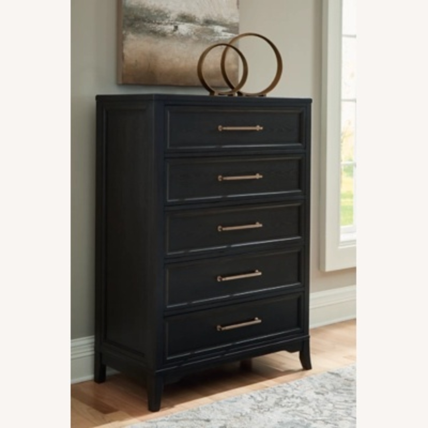 Dark Brown Chest with Deep Drawers - image-5