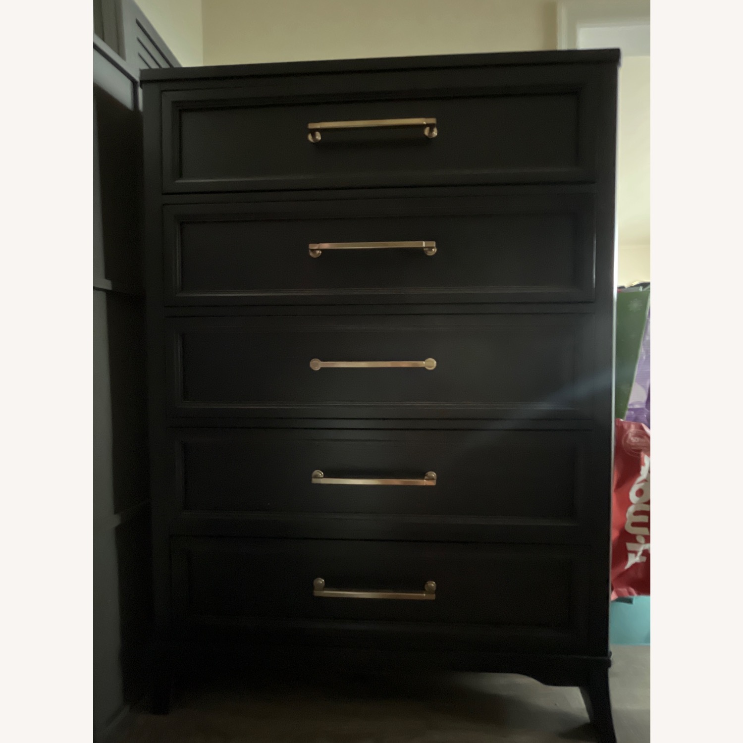 Dark Brown Chest with Deep Drawers - image-1