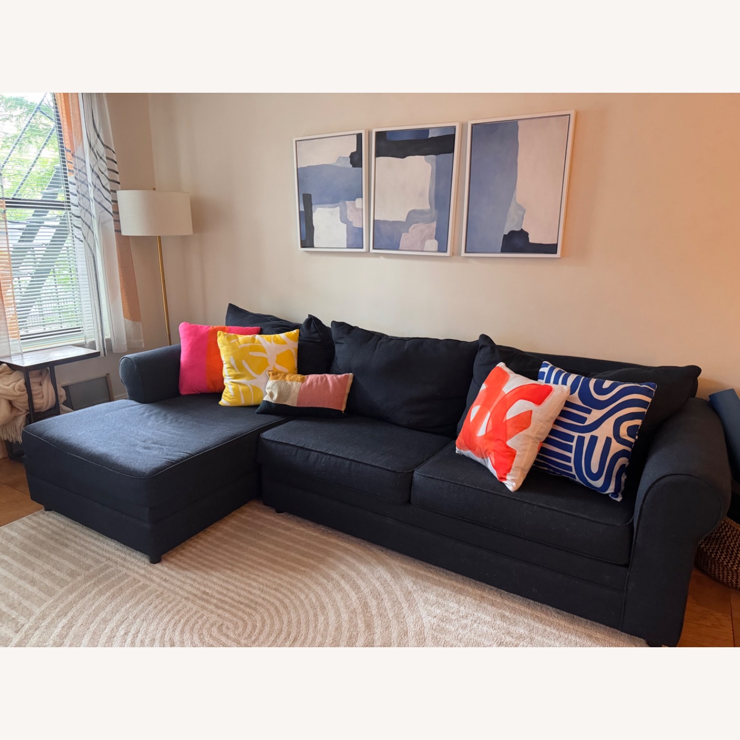 Bob's Discount Venus Navy Sectional - image-2