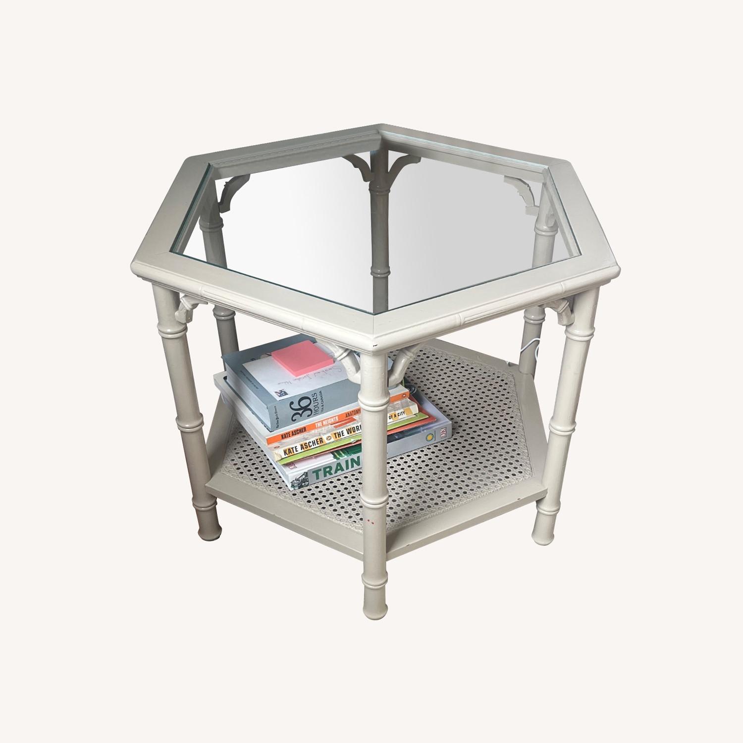 Vintage Cane End Table - image-0