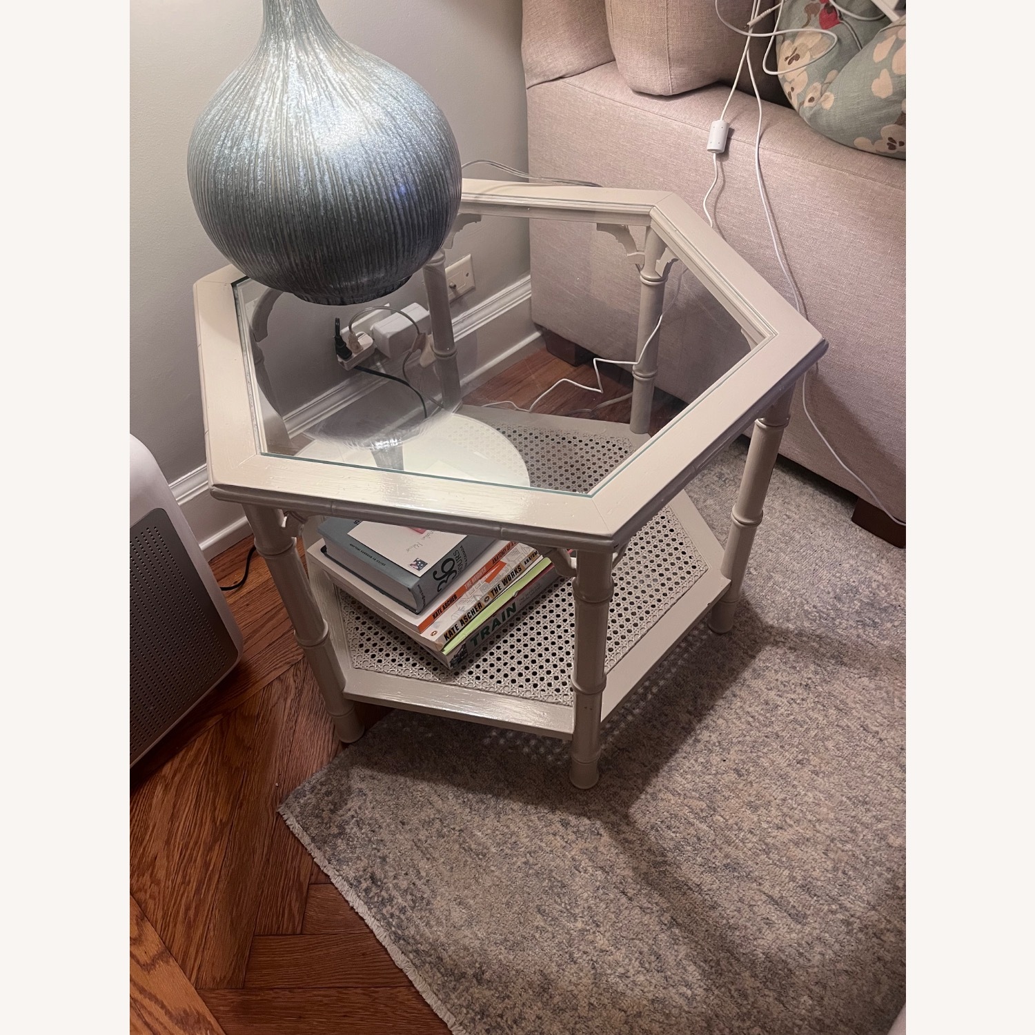 Vintage Cane End Table - image-1